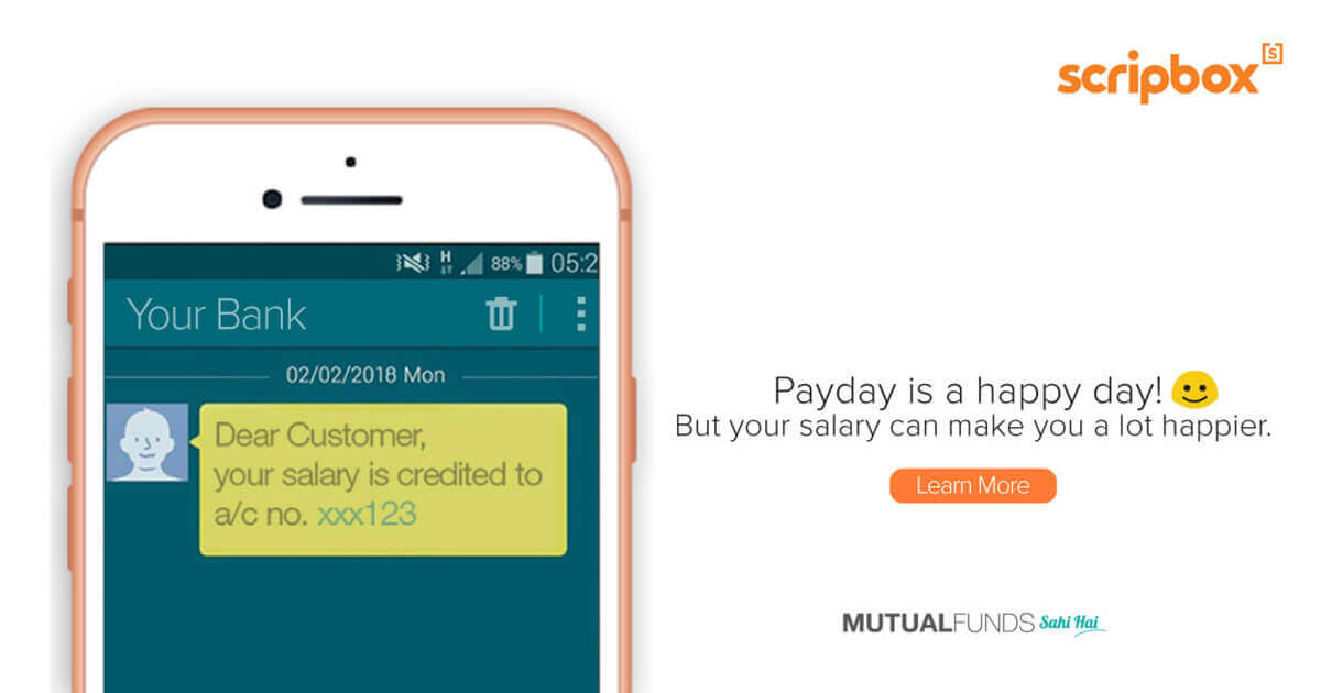 salary credited message scripbox ever